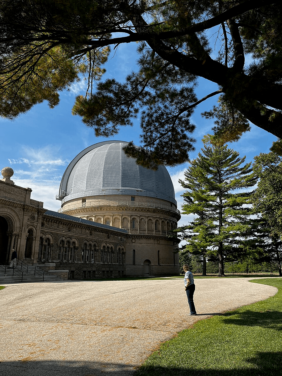 Yerkes Observatory historic building and dome at Williams Bay, Wisconsin.
